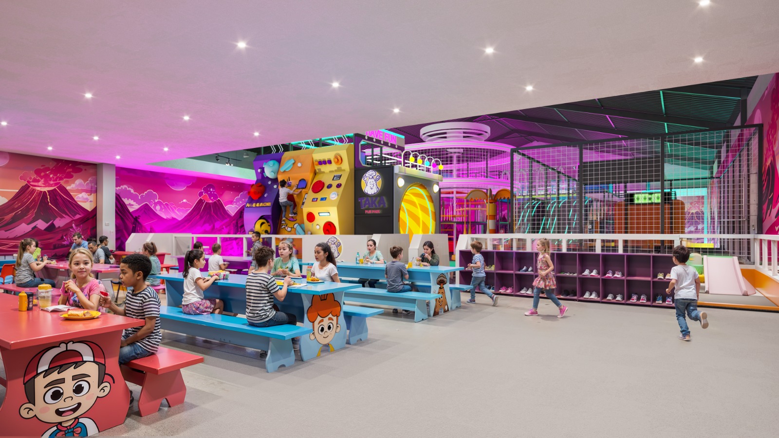 Zona de meriendas y cumpleaños en TAKA Fun Park